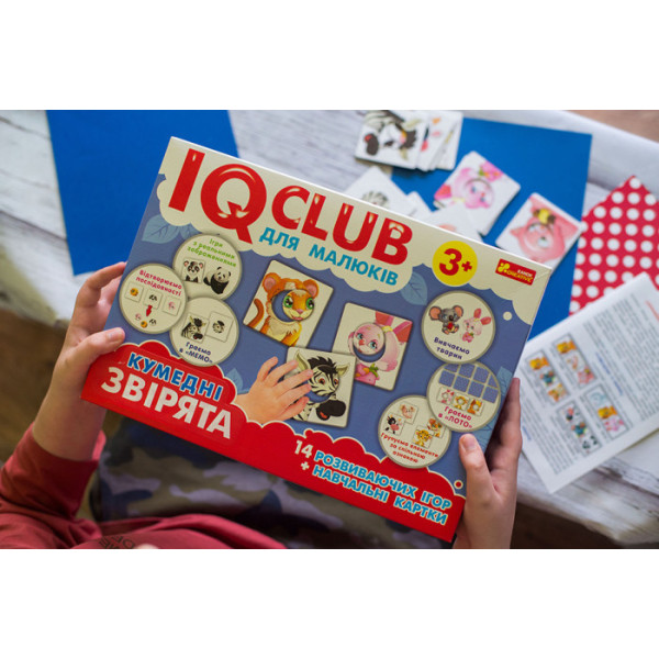 Навчальні пазли. Кумедні звірята. Iq-club для малюків (у) 13203008 (13203008)