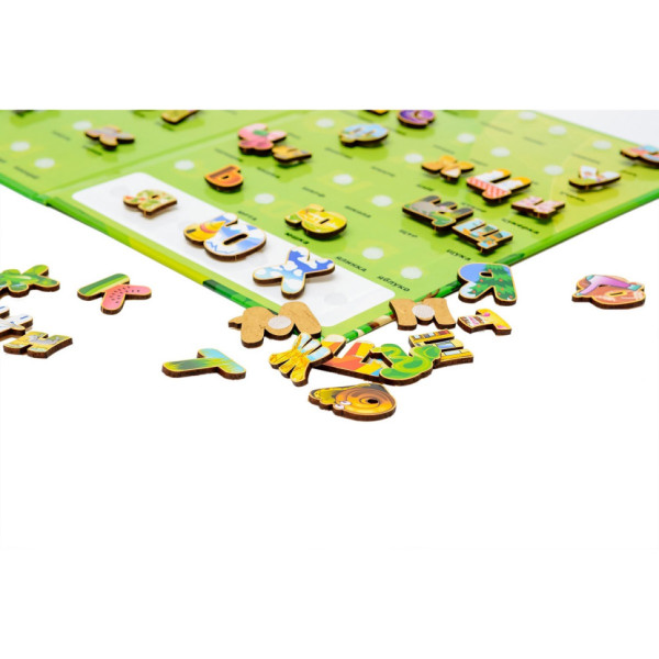 Розвиваючий дитячий "Алфавіт на липучках" Puz-26919, 66 букв  (Puz-26919)