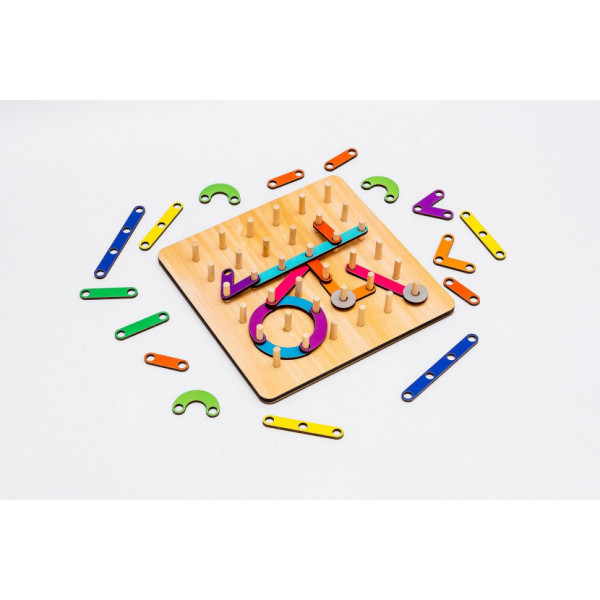 Геометрична розвиваюча "Дошка Монтессорі" Puz-27260, 56 комбінацій (Puz-27260)