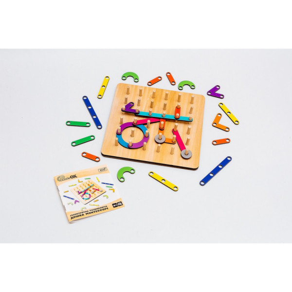 Геометрична розвиваюча "Дошка Монтессорі" Puz-27260, 56 комбінацій (Puz-27260)