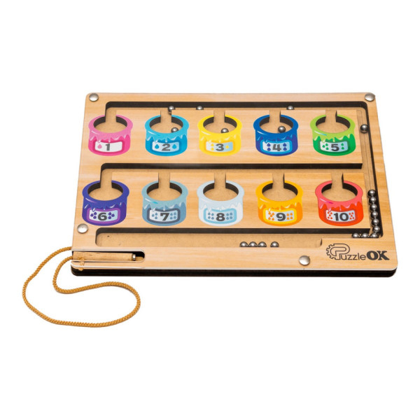 Розвиваюча іграшка "Монтессорі Баночки" Puz-30966, 20 шариків (Puz-30966)