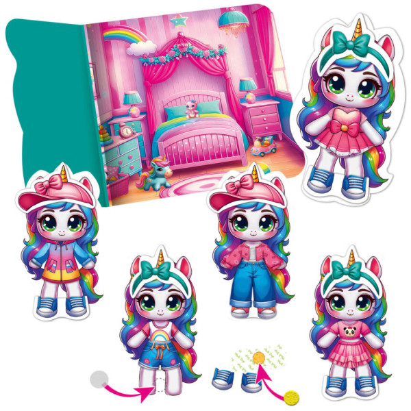 Гра розвиваюча з липучками "Єдиноріжка" VT1320-01, 11 елементів одягу (VT1320-01)