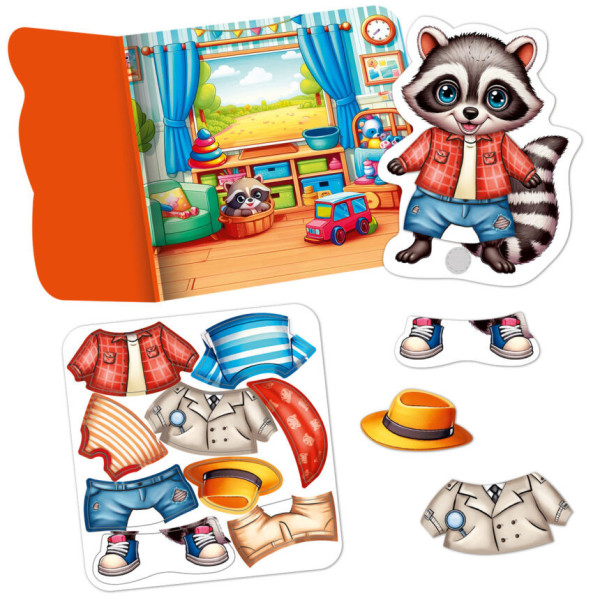 Гра розвиваюча з липучками "Енотик" VT1320-02, 9 елементів одягу (VT1320-02)