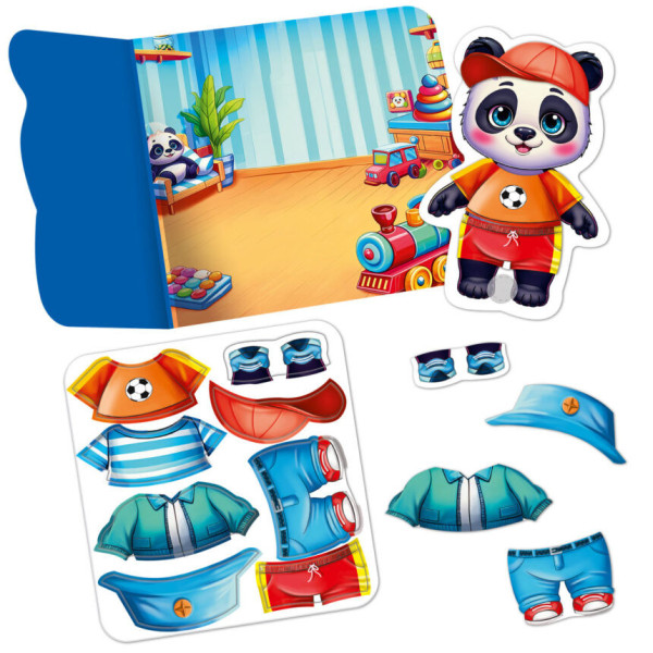 Гра розвиваюча з липучками "Панда" VT1320-06, 8 елементів одягу (VT1320-06)