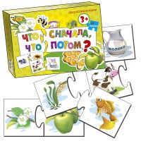 Дитяча розвиваюча гра "Що спочатку, що потім?" MKM0317, 24 пазла