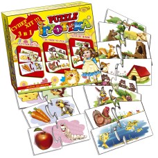 Детская настольная игра-пазл "PUZZLE Игротека" MKB0117, 72 пазла