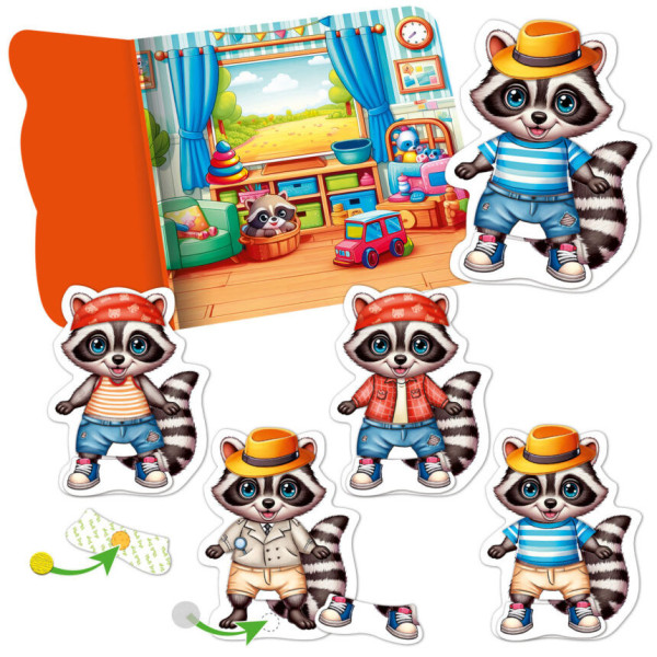 Игра развивающая с липучками "Энотик" VT1320-02, 9 элементов одежды (VT1320-02)
