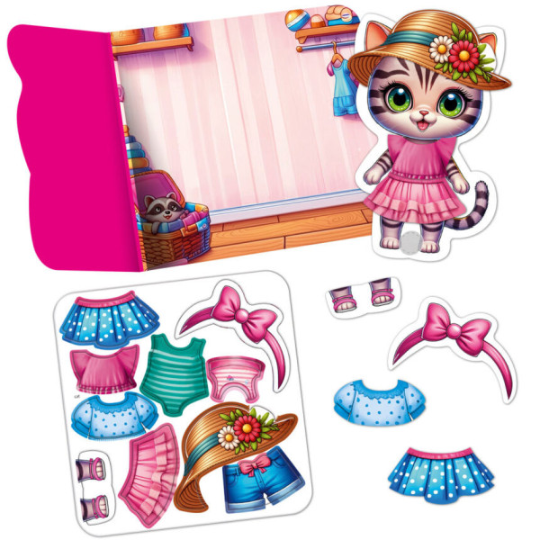 Игра развивающая с липучками "Котенок" VT1320-03, 10 элементов одежды (VT1320-03)
