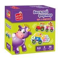 Дитяча настільна гра "Веселий фермер" VT2100-13 з липучками (VT2100-13)