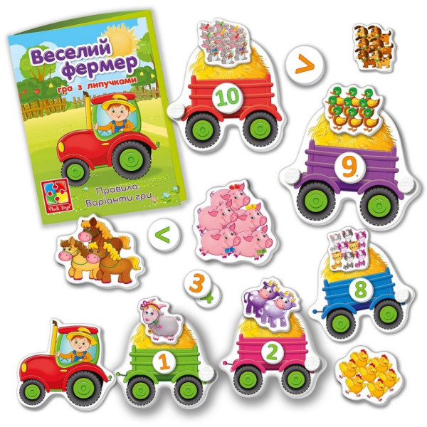 Детская настольная игра "Веселый фермер" VT2100-13 с липучками (VT2100-13)

