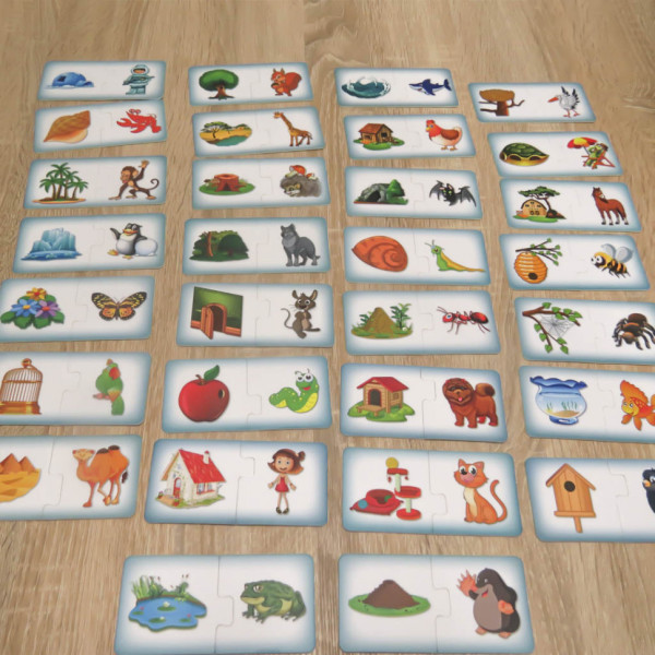 Дитяча настільна гра "Чий будиночок" 0468, 30 картонних карток (0468)