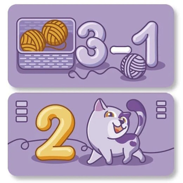 Настільна навчальна гра Муркітливе віднімання 360081, 63 картки (360081)