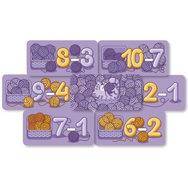 Настільна навчальна гра Муркітливе віднімання 360081, 63 картки (360081)