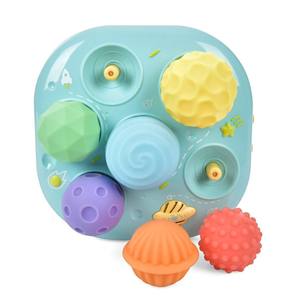 Детская Развивающая "Текстурные Мячики" 35179M 6 штук, музыка, свет (35179M)
