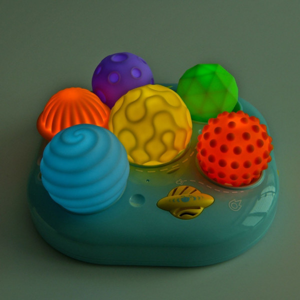 Детская Развивающая "Текстурные Мячики" 35179M 6 штук, музыка, свет (35179M)
