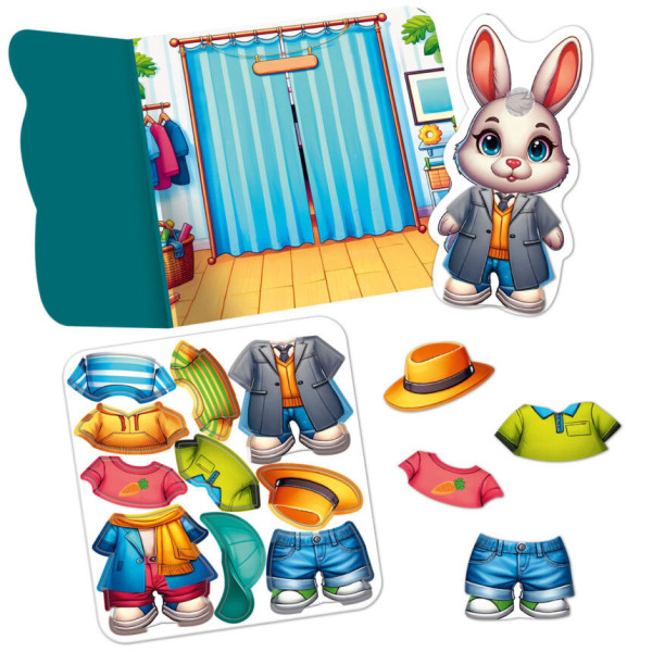 Игра развивающая с липучками "Зайка" VT1320-04, 10 элементов одежды (VT1320-04)

