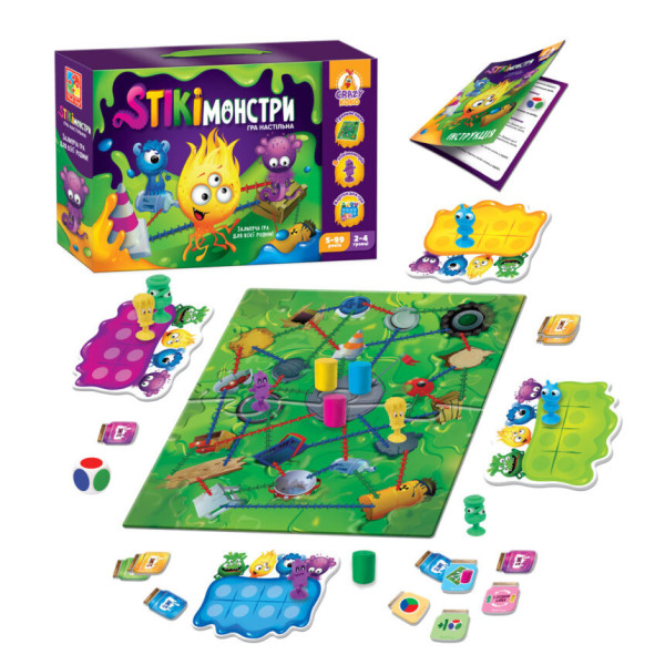 Настільна гра "Стікімонстри" Vladi Toys VT8055-35 (укр) (VT8055-35)
