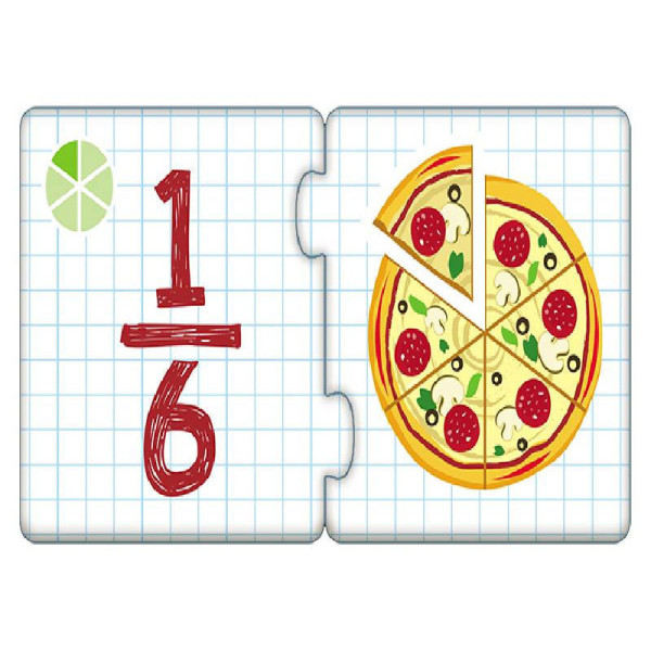 Дитячі розвиваючі пазли-половинки "Вивчаємо дроби" 1214004 укр. мовою (1214004)