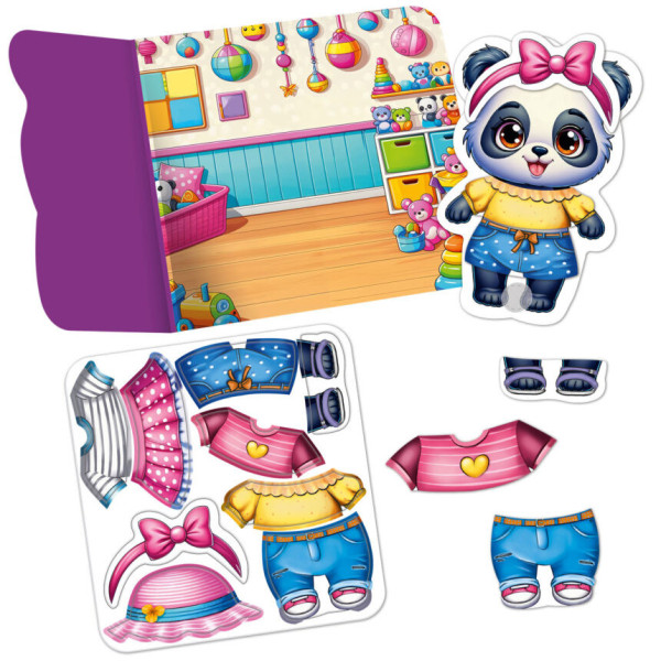 Игра развивающая с липучками "Пандочка" VT1320-05, 9 элементов одежды (VT1320-05)
