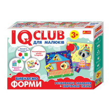 Навчальні пазли Вивчаємо форми.IQ-club для малюків 13203007, 6 карт у наборі (13203007)