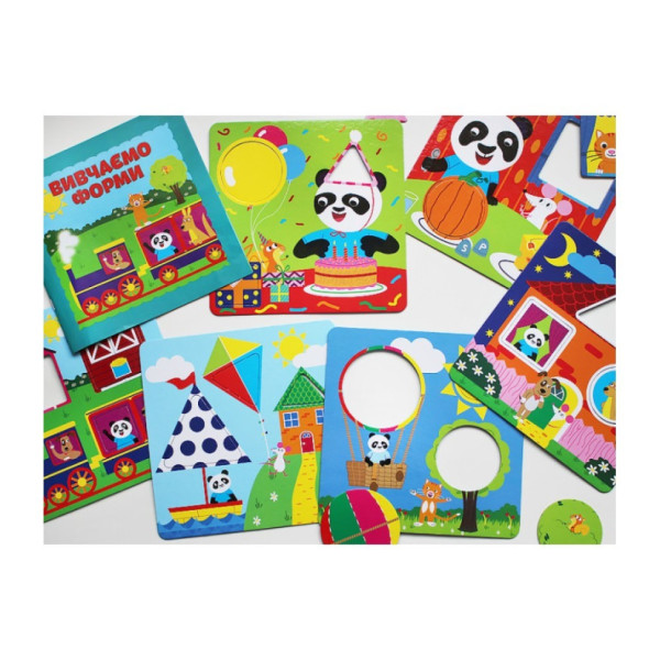 Навчальні пазли Вивчаємо форми.IQ-club для малюків 13203007, 6 карт у наборі (13203007)
