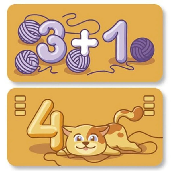 Настільна навчальна гра Муркітливе додавання 360074, 63 картки (360074)