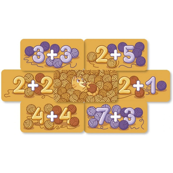 Настільна навчальна гра Муркітливе додавання 360074, 63 картки (360074)