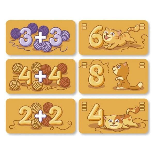 Настільна навчальна гра Муркітливе додавання 360074, 63 картки (360074)
