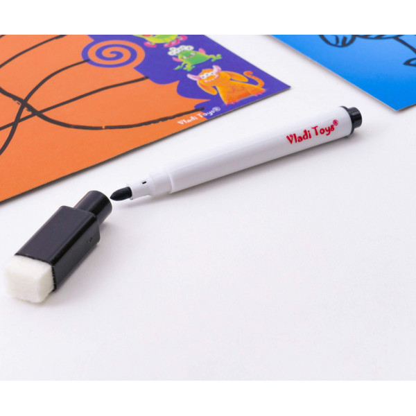 Розвиваюча гра для малюків «Пиши та витирай. Монстрики »VT5010-18 з маркером (VT5010-18)