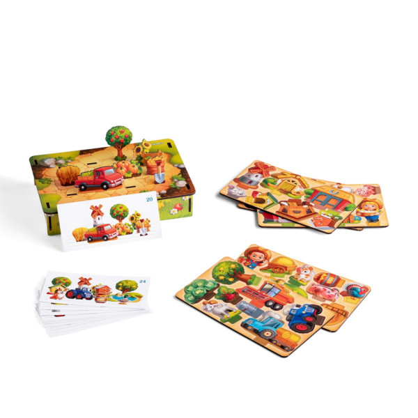 Настільна розвиваюча гра "Панорама: ферма" Ubumblebees (ПСФ130) PSF130 з картками (PSF130)