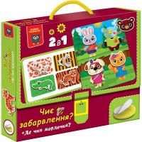 Дитяча розвиваюча іграшка "Чиє забарвлення? Де чия мордочка?" VT1310-06 з липучками (VT1310-06)