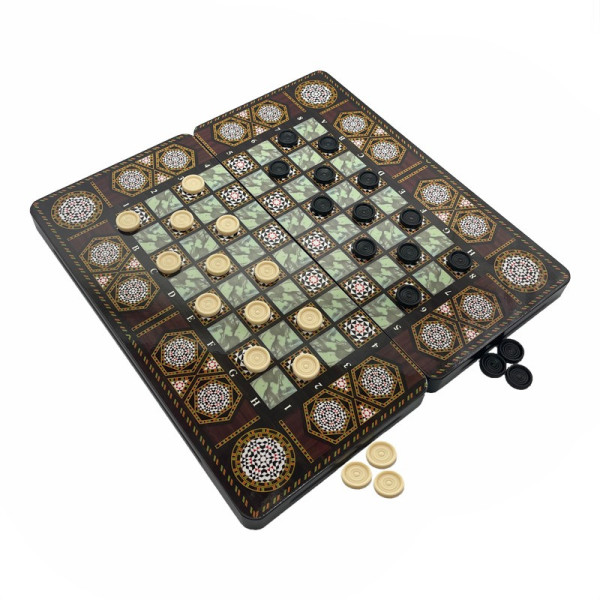 Набір настільних ігор "Шахи 3 в 1" Set3 NE-SP-SET-14 нарди, шашки, 40х40 см (NE-SP-SET-14)