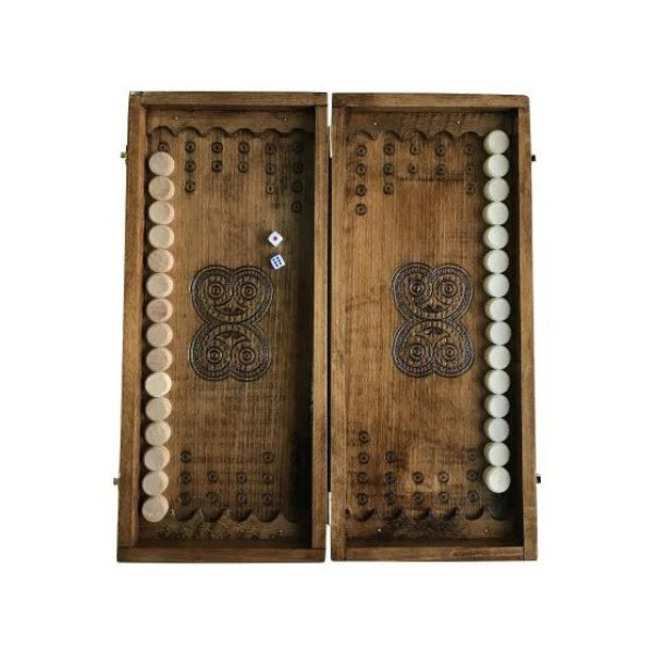 Нарди дерев'яні ручної роботи Backgammon 2 NR-4540? 16 світлих, 16 темних (NR–4540)