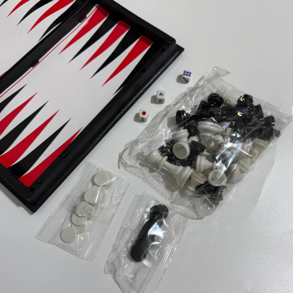 Настільна гра Шахи нарди шашки 3 в 1 201, 24 x 24 см (201)