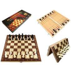Набір настільних ігор "Шахи, нарди, шашки 3 в 1" W2801M (W2801M)