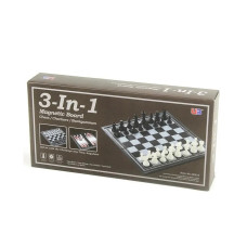 Набір настільних ігор "Магнітні шахи 3 в 1" 48812 нарди, шашки 32х32 см (48812)