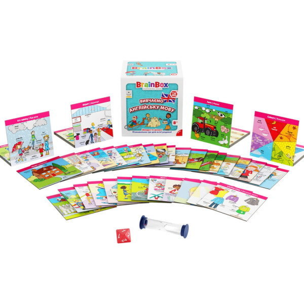 Карткова гра Brainbox "Вивчаємо англійську мову" Yago BZZBRLLE01UA 55 карток (BZZBRLLE01UA)