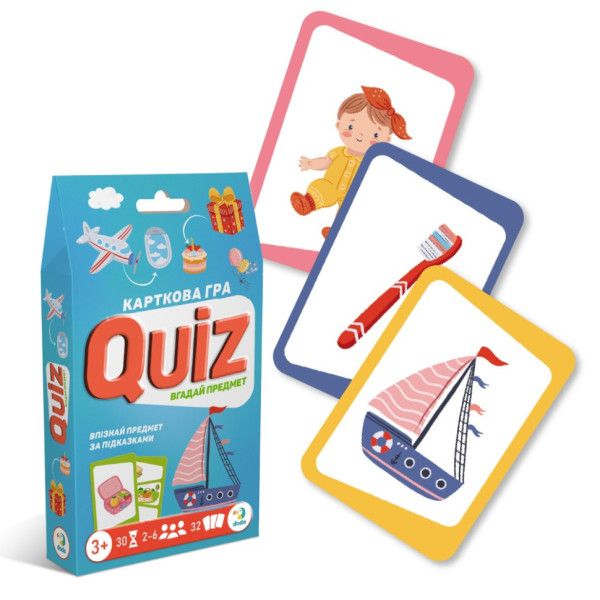 Настільна карткова гра для дітей "Вікторина: Вгадай предмет!" 301245 (301245)