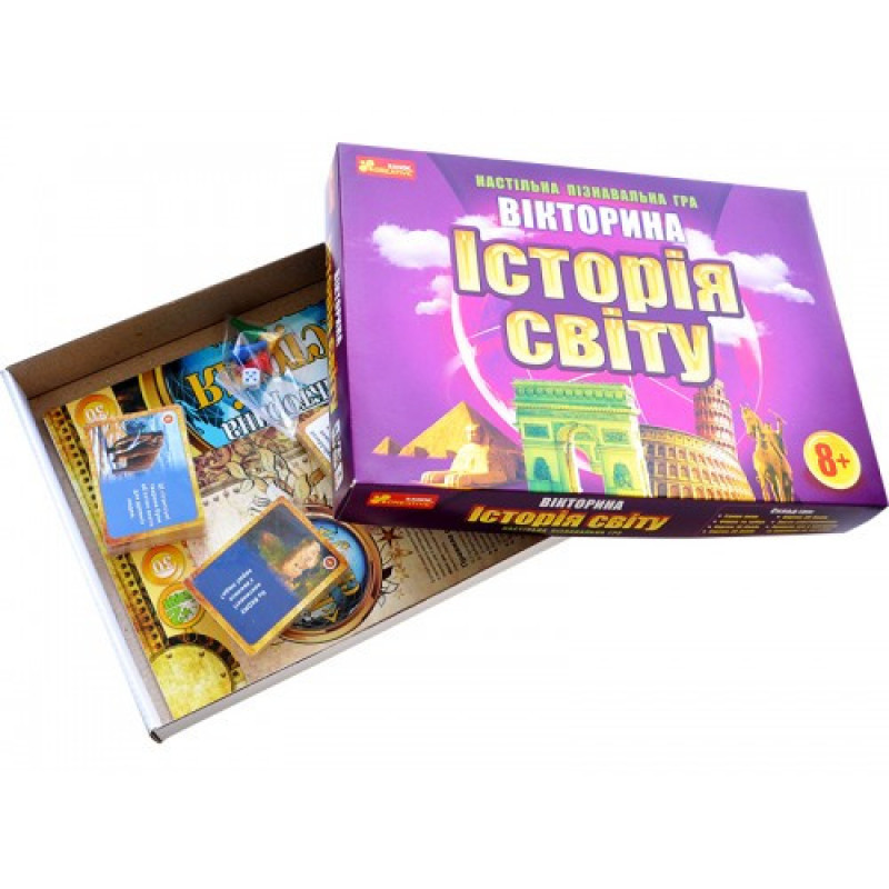 Детская настольная игра-викторина "История мира" 12120048 на укр. языке