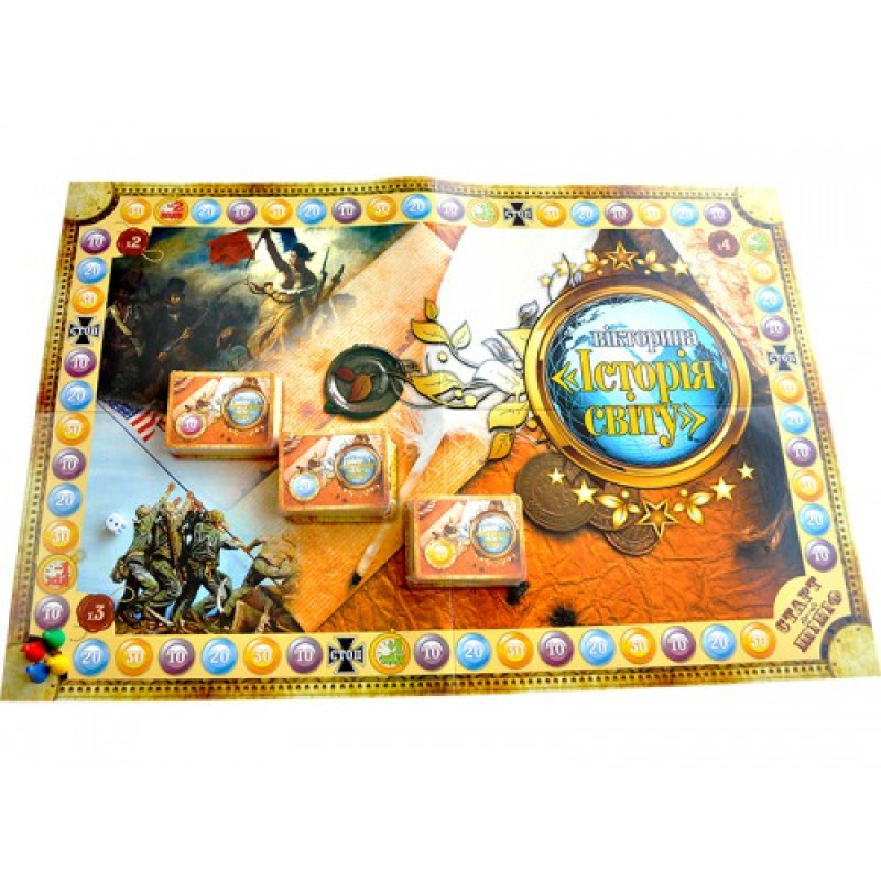 Детская настольная игра-викторина "История мира" 12120048 на укр. языке