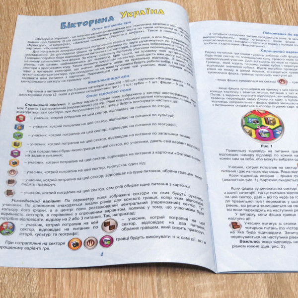 Настільна гра "Вікторина Україна" 0994 розвиваюча гра (0994)