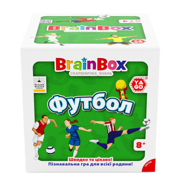 Карткова гра Brainbox "Футбол" Yago BZZBRFB02UA 55 карток 1 гральний кубик (BZZBRFB02UA)