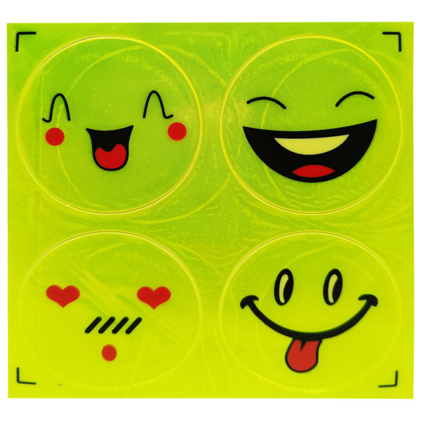 Наклейка світловідбивна "Смайл" 129-CIT-1, 4 штуки