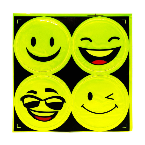 Наклейка светоотражающая "Смайл" 133SP 4 штуки