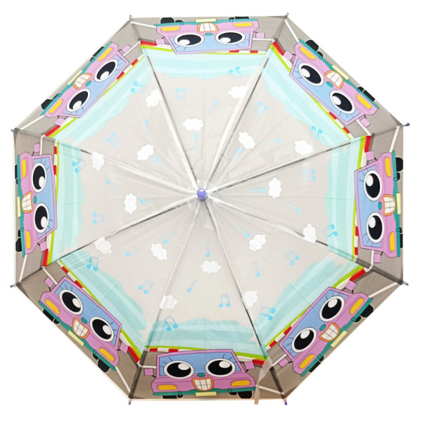 Парасолька дитяча "Веселий Автомобіль" MK 5232-1(Violet) довжина 65 см, тростина 60 см (MK 5232-1(Violet))
