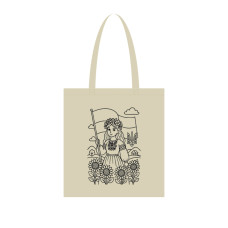 Екосумка для покупок "Вільна та незалежна" Сумка-шоппер 190CCT-10, 38 x 42 см (190г/м2) (190CCT-10)