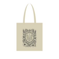 Екосумка для покупок "Герб України" Сумка-шоппер 190CCT-1, 38 x 42 см (190г/м2) (190CCT-1)
