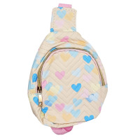 Дитяча сумочка "Сердечки" FG230705009 застібка-блискавка, 1 відділення Бежевий (FG230705009(Beige))