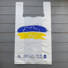 Пакет майка Флаг 51мкм 55кг 30х55 см (под закон) (100шт/уп|500шт/ящ) С39