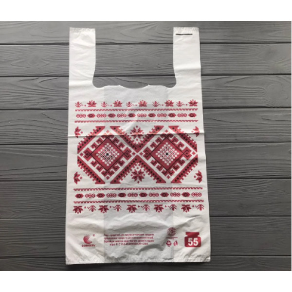 Пакет 30х55 Вишиванка 40мкм (55кг) (100шт/уп)